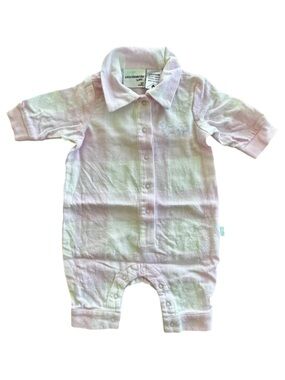 Peter Alexander Baby Flannelette Pajamas Pink White Gingham | Size 0-3 months